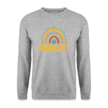 Herbalists Rainbow Design - Unisex Sweatshirt - salt & pepper - Front - Alina (178cm) & Michal (187cm)