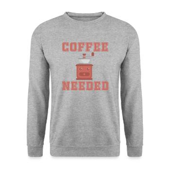 Funny Coffee Lover Outfit - Unisex Sweatshirt - salt & pepper - Front - Alina (178cm) & Michal (187cm)