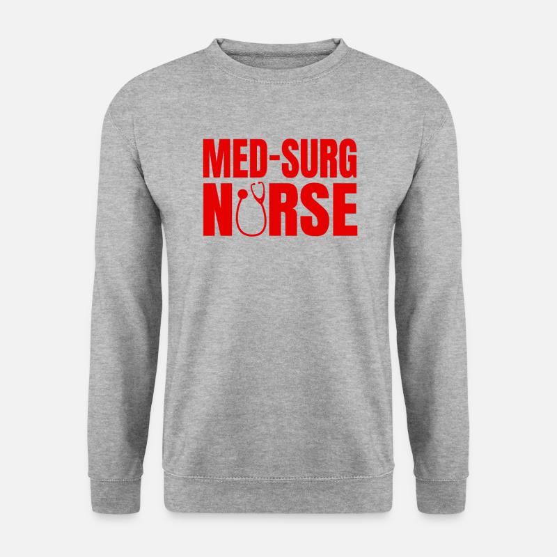 Medizinisch-Chirurgische Krankenschwester - Unisex Pullover - Weißgrau meliert