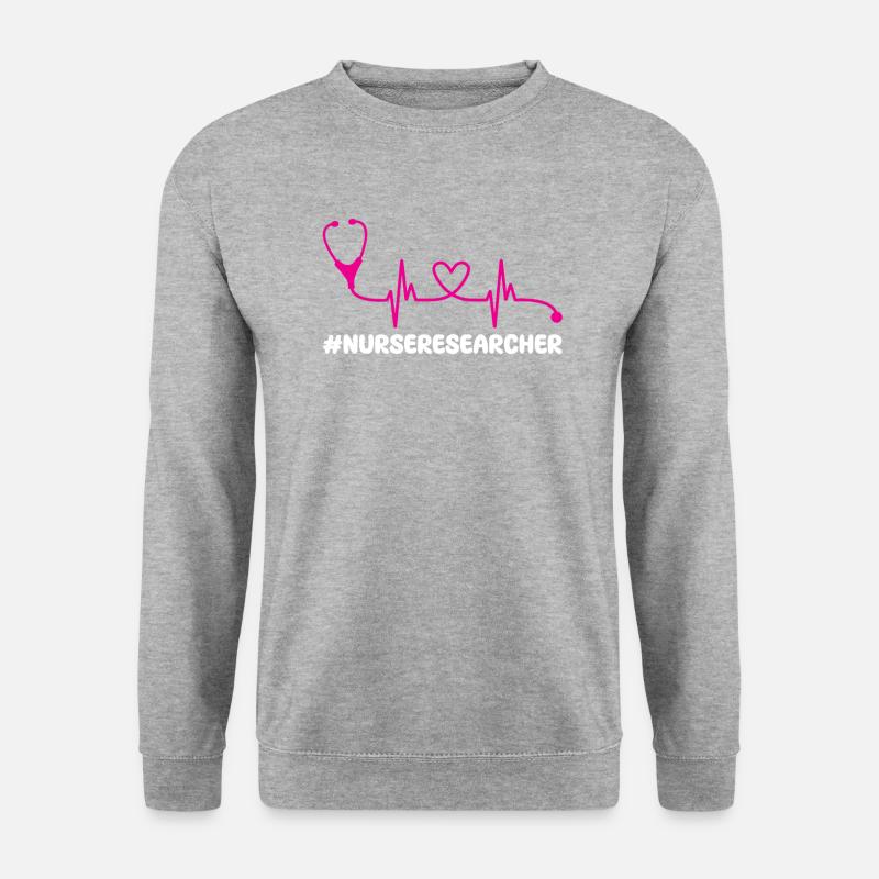 Nursing Scientist Heartbeat Stethoscope - Unisex Sweatshirt - salt & pepper