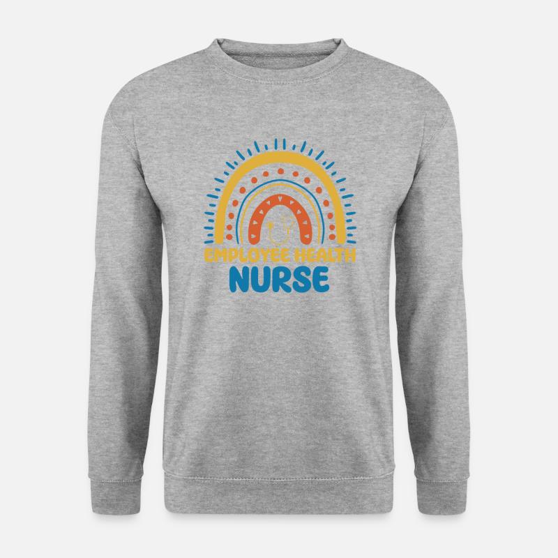 Betriebskrankenschwester Regenbogen - Unisex Pullover - Weißgrau meliert