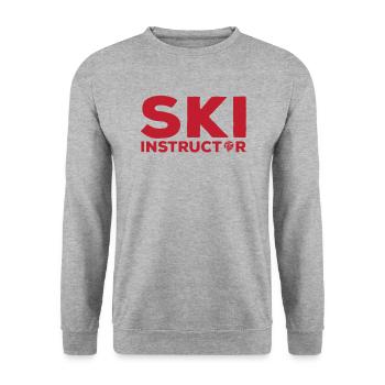 Ski instructor - Unisex Sweatshirt - salt & pepper - Front - Alina (178cm) & Michal (187cm)