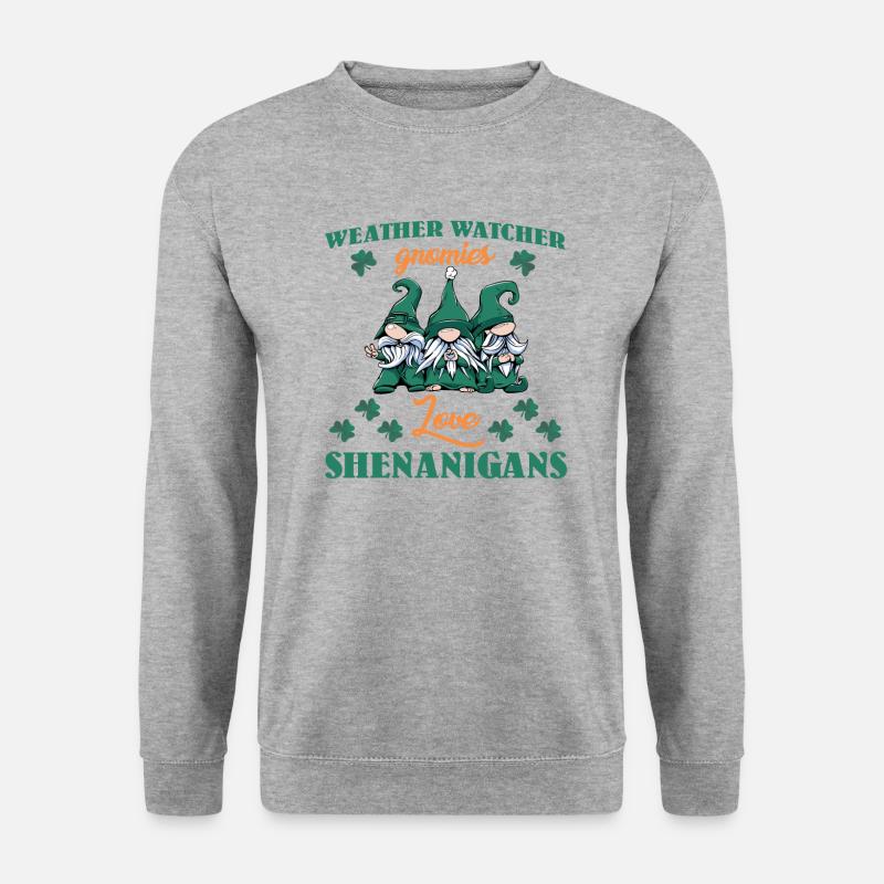 Drôles d’observateurs météo Saint-Patrick - Sweat-shirt Unisexe - gris chiné