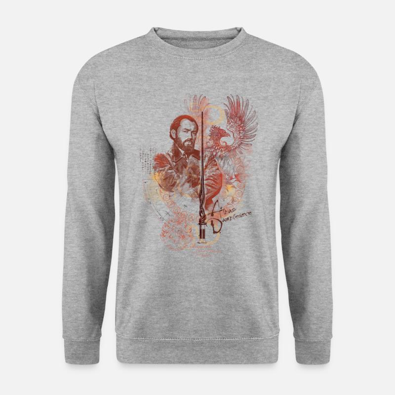 Phantastische Tierwesen Albus Dumbledore - Unisex Pullover - Weißgrau meliert