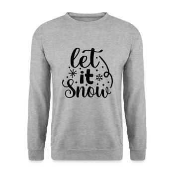 Let It Snow - Schnee d’hiver - Sweat-shirt Unisexe - gris chiné - Devant - Alina (178cm) & Michal (187cm)