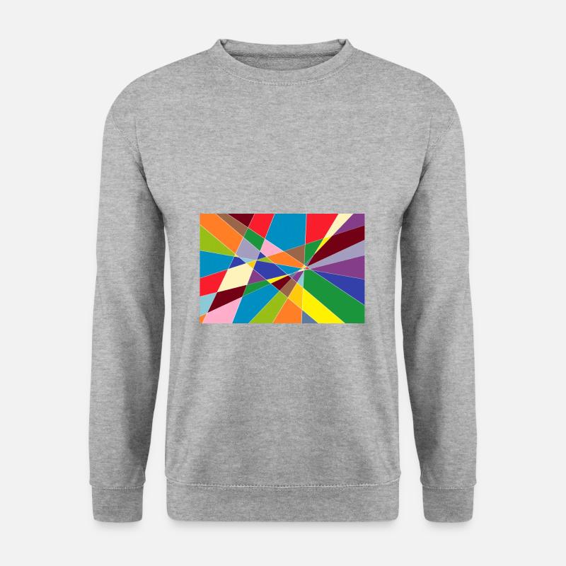 ABSTRAKT 23-05-2018 - Unisex Pullover - Weißgrau meliert