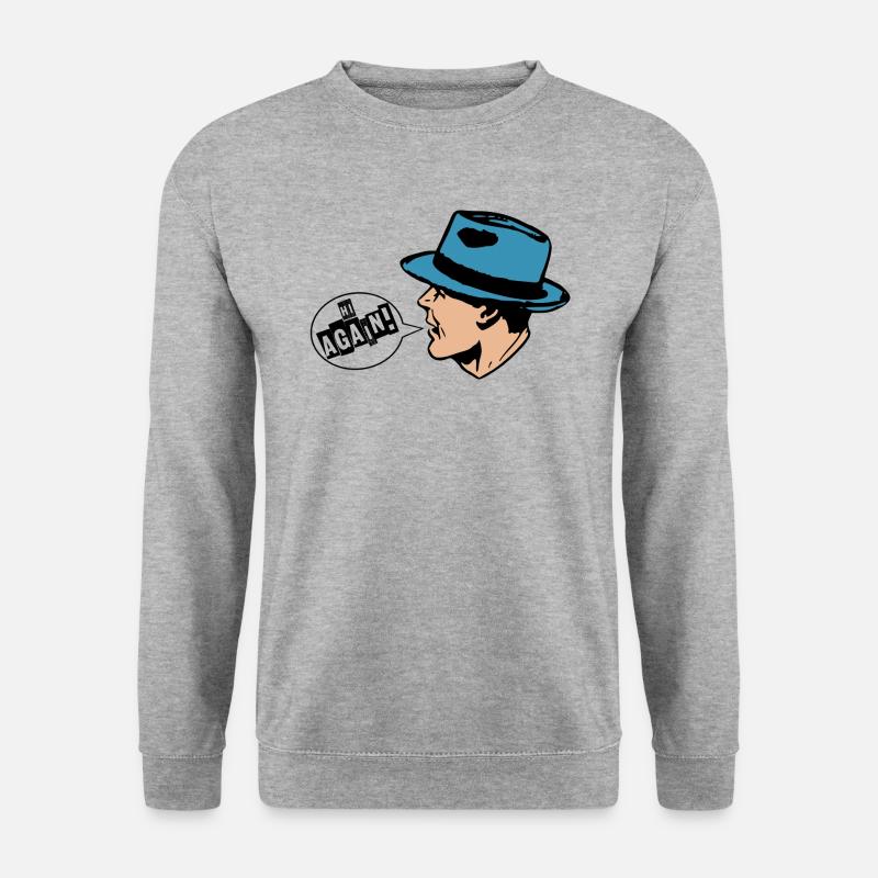 Lennart - Hallo Wieder - Unisex Pullover - Weißgrau meliert