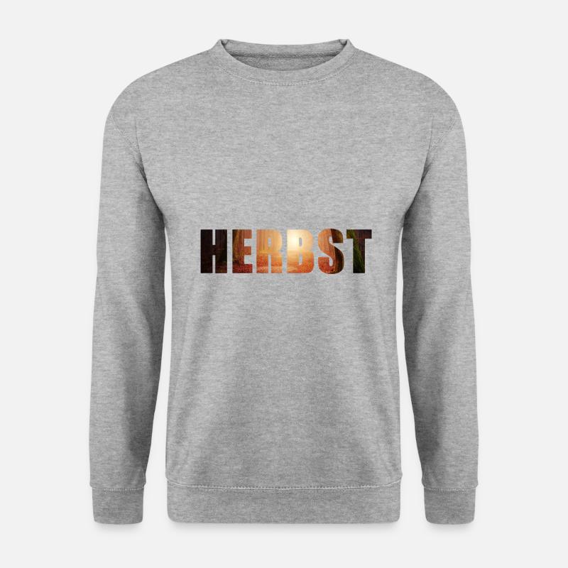 Herbst - Unisex Pullover - Weißgrau meliert