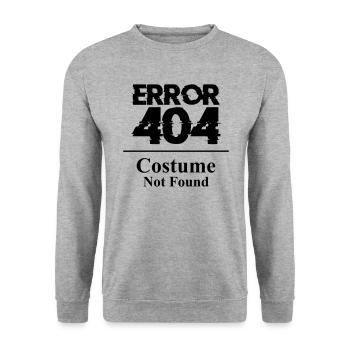 Error 404 Costume non found costume Halloween Party - Sweat-shirt Unisexe - gris chiné - Devant - Alina (178cm) & Michal (187cm)