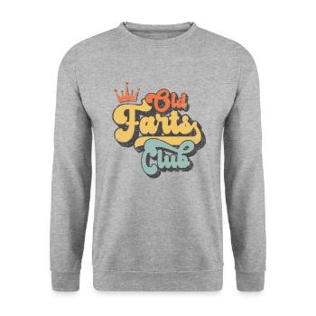 Lustige Alte Knacker Geschenk Old Farts Club - Unisex Pullover - Weißgrau meliert - Vorne - Alina (178cm) & Michal (187cm)