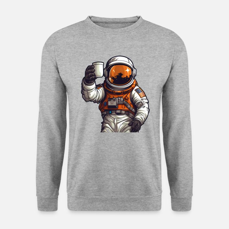 Astronaut Holding Coffee - Unisex Sweatshirt - salt & pepper