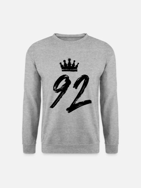 92 Couronne numérique - Sweat-shirt Unisexe - gris chiné