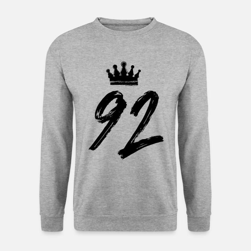 92 Number crown - Unisex Sweatshirt - salt & pepper