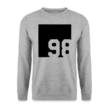 1998 - Sweat-shirt Unisexe - gris chiné - Devant - Alina (178cm) & Michal (187cm)