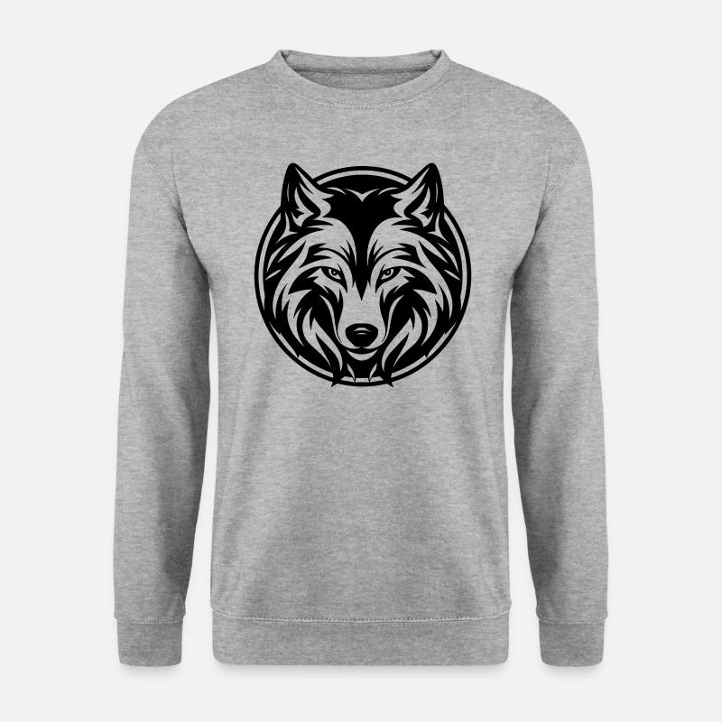Wolf - Unisex Pullover - Weißgrau meliert