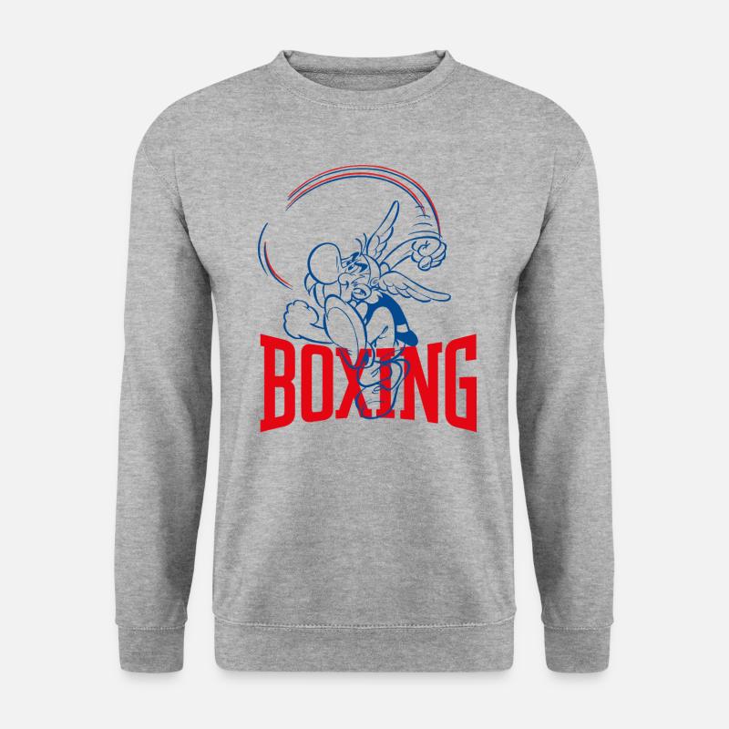 Asterix & Obelix Asterix Boxe Design - Sweat-shirt Unisexe - gris chiné