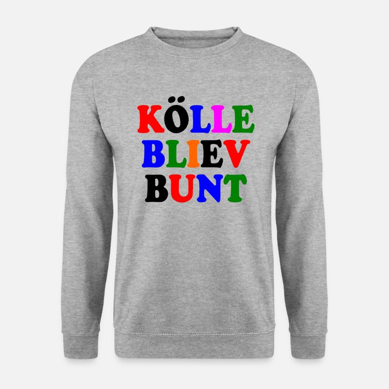 kölle bliev bunt - Unisex Pullover - Weißgrau meliert
