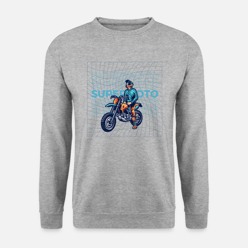 Blue Supermoto - Unisex Pullover - Weißgrau meliert