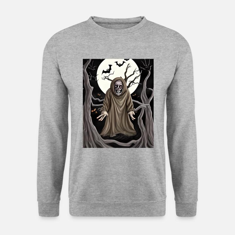 Die Halloween-Männer - Unisex Pullover - Weißgrau meliert