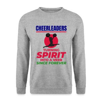 Pom-pom girl Cheerleading Girl Cheering Cheer Squad - Sweat-shirt Unisexe - gris chiné - Devant - Alina (178cm) & Michal (187cm)