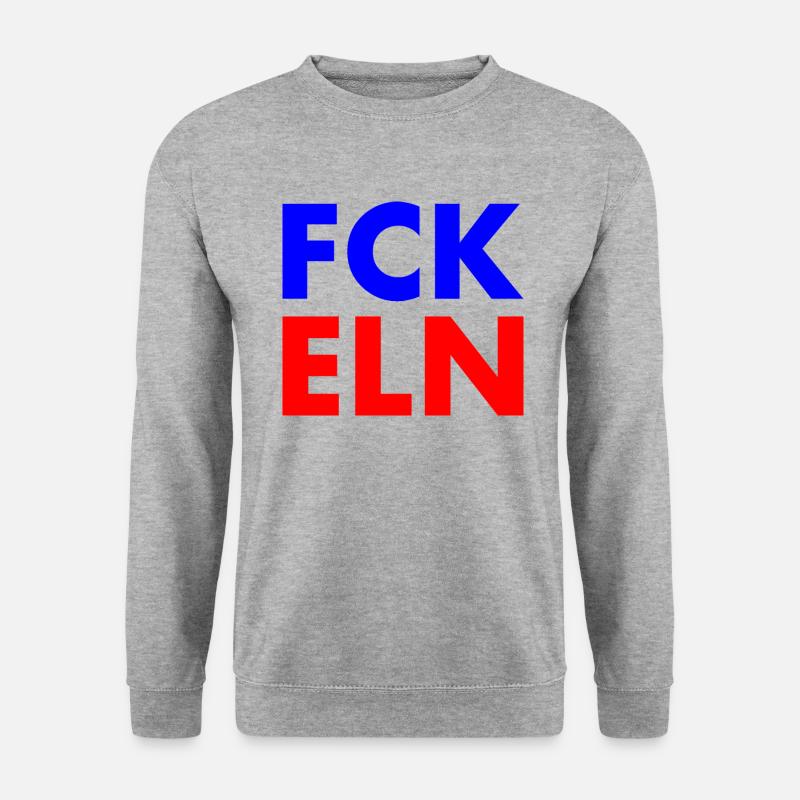 Fck eln - Unisex Pullover - Weißgrau meliert