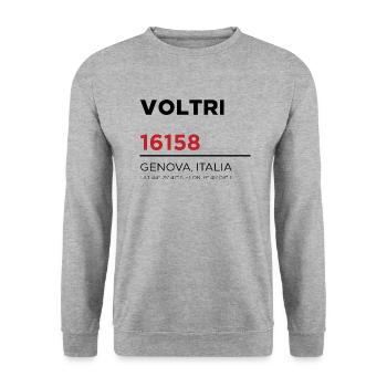 Voltri - Unisex Pullover - Weißgrau meliert - Vorne - Alina (178cm) & Michal (187cm)