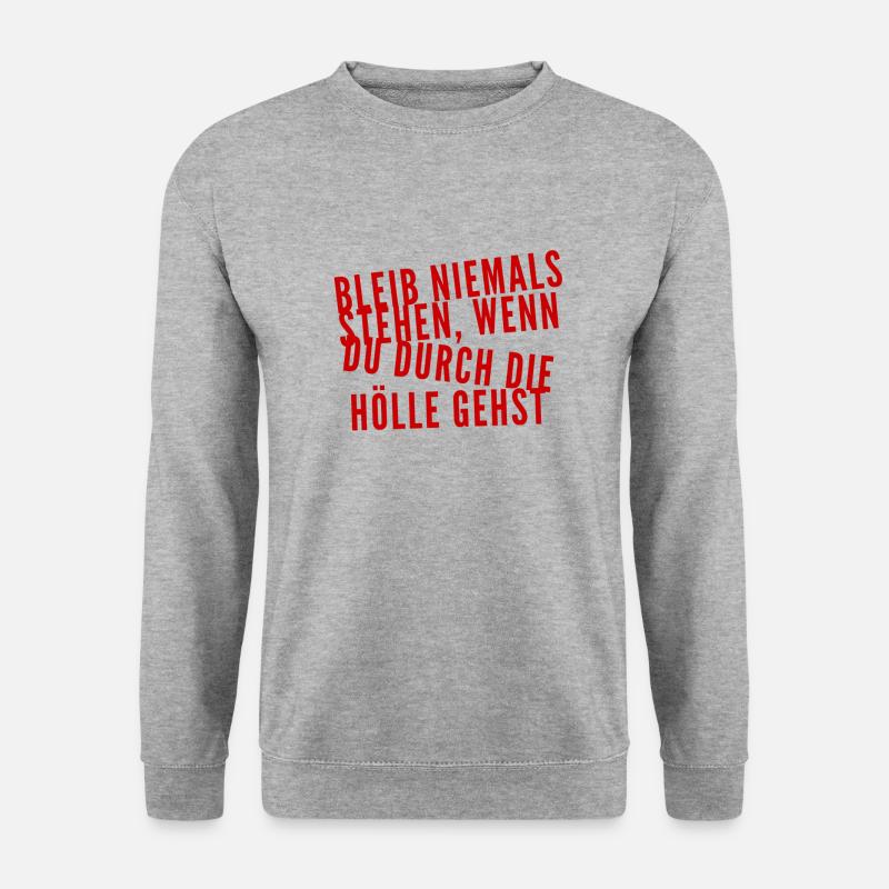 kämpf dich durch - Unisex Pullover - Weißgrau meliert
