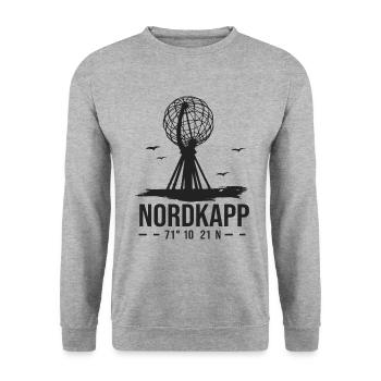 Nordkapp cap nord norvége nordkap - Sweat-shirt Unisexe - gris chiné - Devant - Alina (178cm) & Michal (187cm)