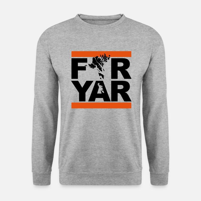 Färöer Logo - Unisex Pullover - Weißgrau meliert