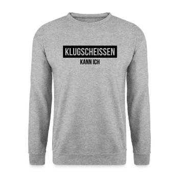 I can shit - Unisex Sweatshirt - salt & pepper - Front - Alina (178cm) & Michal (187cm)