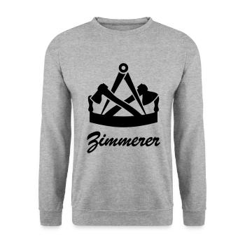Carpenter carpenter carpenter coat of arms guild - Unisex Sweatshirt - salt & pepper - Front - Alina (178cm) & Michal (187cm)