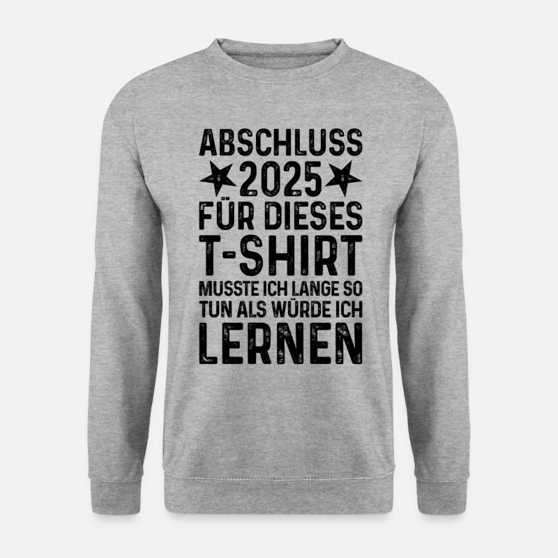 Abschluss 2025 - Unisex Pullover - Weißgrau meliert