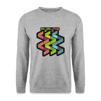 SUBURB VERTICAL - Unisex Sweatshirt - salt & pepper - Front - Alina (178cm) & Michal (187cm)