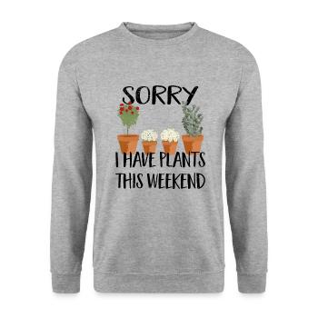 Flower Shop Flower Plant Lover Floral Florist - Unisex Sweatshirt - salt & pepper - Front - Alina (178cm) & Michal (187cm)