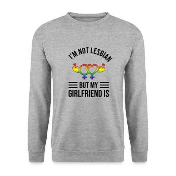 LGBT lesbian LGBTQ couple homosexuality couple couple - Unisex Sweatshirt - salt & pepper - Front - Alina (178cm) & Michal (187cm)