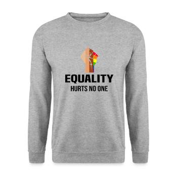 Equality Fist Gender Equality LGBTQ - Unisex Sweatshirt - salt & pepper - Front - Alina (178cm) & Michal (187cm)