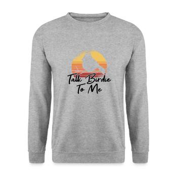Birdwatching Vogel Nerd Observation d’oiseau Vintage - Sweat-shirt Unisexe - gris chiné - Devant - Alina (178cm) & Michal (187cm)