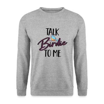 Bird Nerd Hobby Bird watching Birdwatching - Unisex Sweatshirt - salt & pepper - Front - Alina (178cm) & Michal (187cm)
