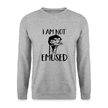 Australien Emu Vogel Liebe Laufvogel - Unisex Pullover - Weißgrau meliert - Vorne - Alina (178cm) & Michal (187cm)