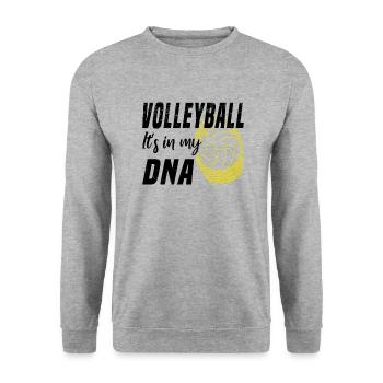Volleyball DNA Volleyball Player Love Ball - Unisex Sweatshirt - salt & pepper - Front - Alina (178cm) & Michal (187cm)