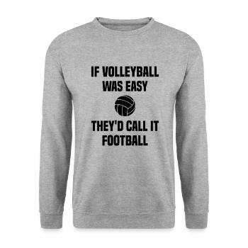 Serve Volleyball Player Volleyball Football - Unisex Sweatshirt - salt & pepper - Front - Alina (178cm) & Michal (187cm)