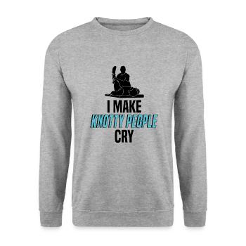 Ostéopathe Physiothérapeute Chiropracteur Masseur - Sweat-shirt Unisexe - gris chiné - Devant - Alina (178cm) & Michal (187cm)