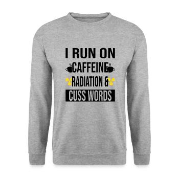 Röntgen Atom Radiologist Coffee Health Technician - Unisex Sweatshirt - salt & pepper - Front - Alina (178cm) & Michal (187cm)