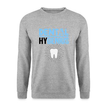 Dentist Dental Profession Dental Technician Dental Assistant - Unisex Sweatshirt - salt & pepper - Front - Alina (178cm) & Michal (187cm)