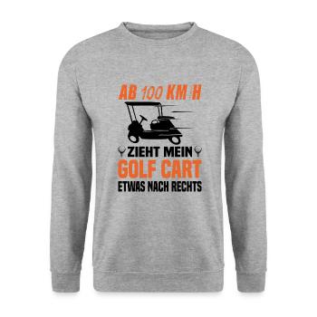 Golf Golf Golfer Golf cart Funny saying - Unisex Sweatshirt - salt & pepper - Front - Alina (178cm) & Michal (187cm)