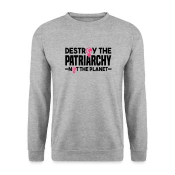 Feminism Equality Women's Power Slogan - Unisex Sweatshirt - salt & pepper - Front - Alina (178cm) & Michal (187cm)