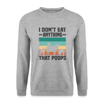 Vegan Veganism Meatless Vegan Life - Unisex Sweatshirt - salt & pepper - Front - Alina (178cm) & Michal (187cm)