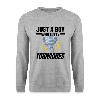 Tornado Hunter Tornado Tornado Chaser Hurricane - Unisex Sweatshirt - salt & pepper - Front - Alina (178cm) & Michal (187cm)