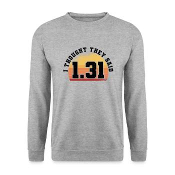 Marathon Runners Running Half Marathon Saying - Unisex Sweatshirt - salt & pepper - Front - Alina (178cm) & Michal (187cm)