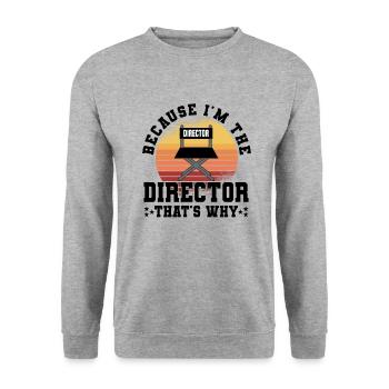 Réalisateur Cinéaste Long métrage - Sweat-shirt Unisexe - gris chiné - Devant - Alina (178cm) & Michal (187cm)